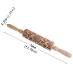 Wooden Rolling Pin Embossed Pattern Design for Cookies