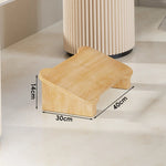 Wooden Step Stool Non-Slip Strips Curved Top Compact Design