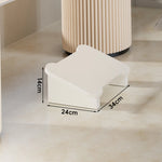 Wooden Step Stool Non-Slip Strips Curved Top Compact Design