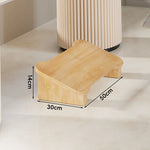 Wooden Step Stool Non-Slip Strips Curved Top Compact Design
