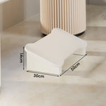 Wooden Step Stool Non-Slip Strips Curved Top Compact Design