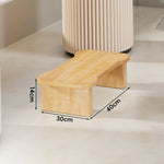 Wooden Step Stool Non-Slip Strips Curved Top Compact Design