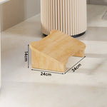 Wooden Step Stool Non-Slip Strips Curved Top Compact Design