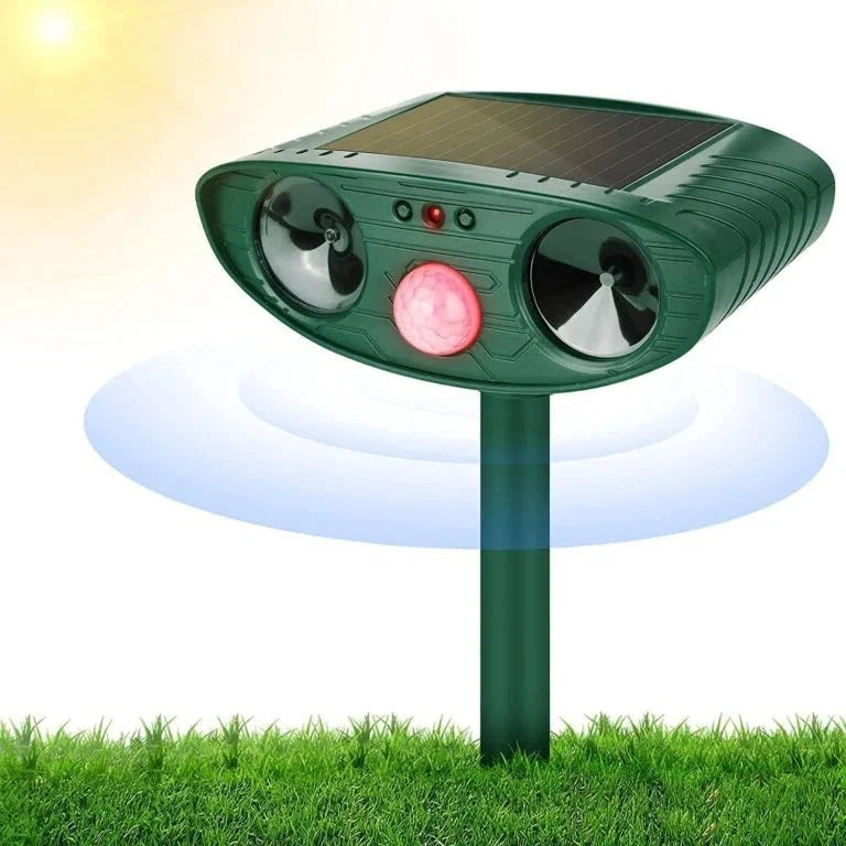 Woodpecker Repellent Ultrasonic Motion-Activated Solar-Powered 33 Ft Range