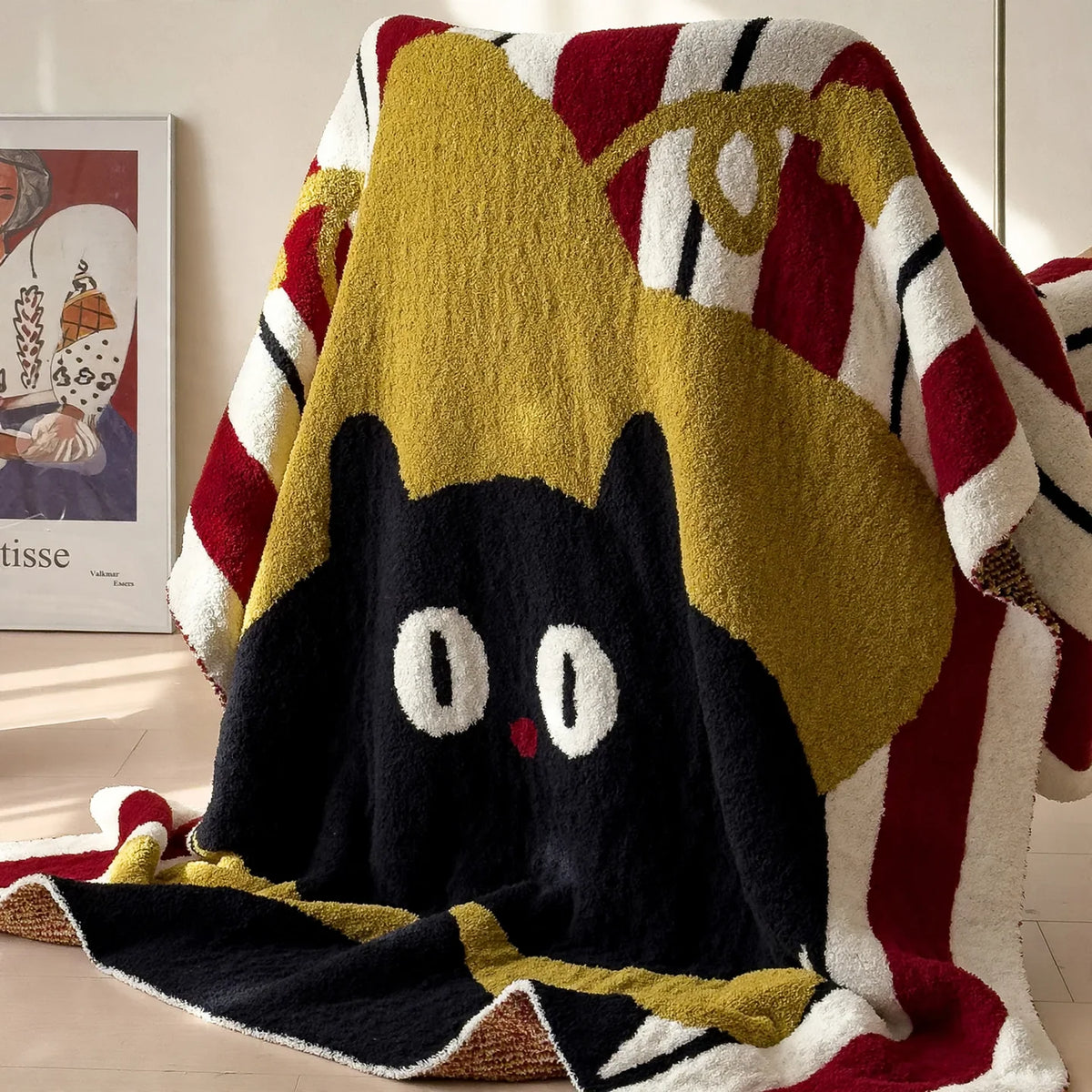 Wool Blanket Fluffy Soft Cartoon Designs Lightweight