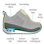 Work Shoes Raised Arch Support Cushioned Grip Sole