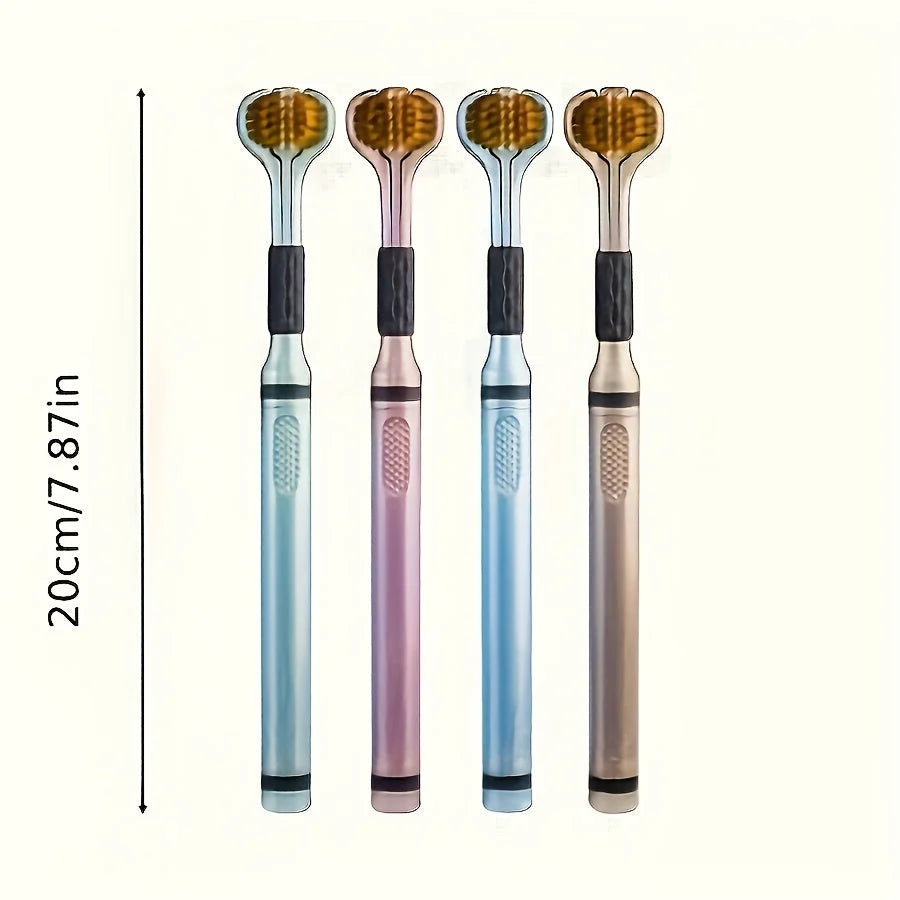 Wraparound Toothbrush Triple-Sided Ultrafine Bristles Gentle On Gums