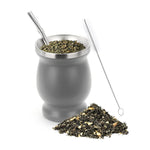 Yerba Mate Cup Insulated Stainless Steel 8oz Woodgrain Finish