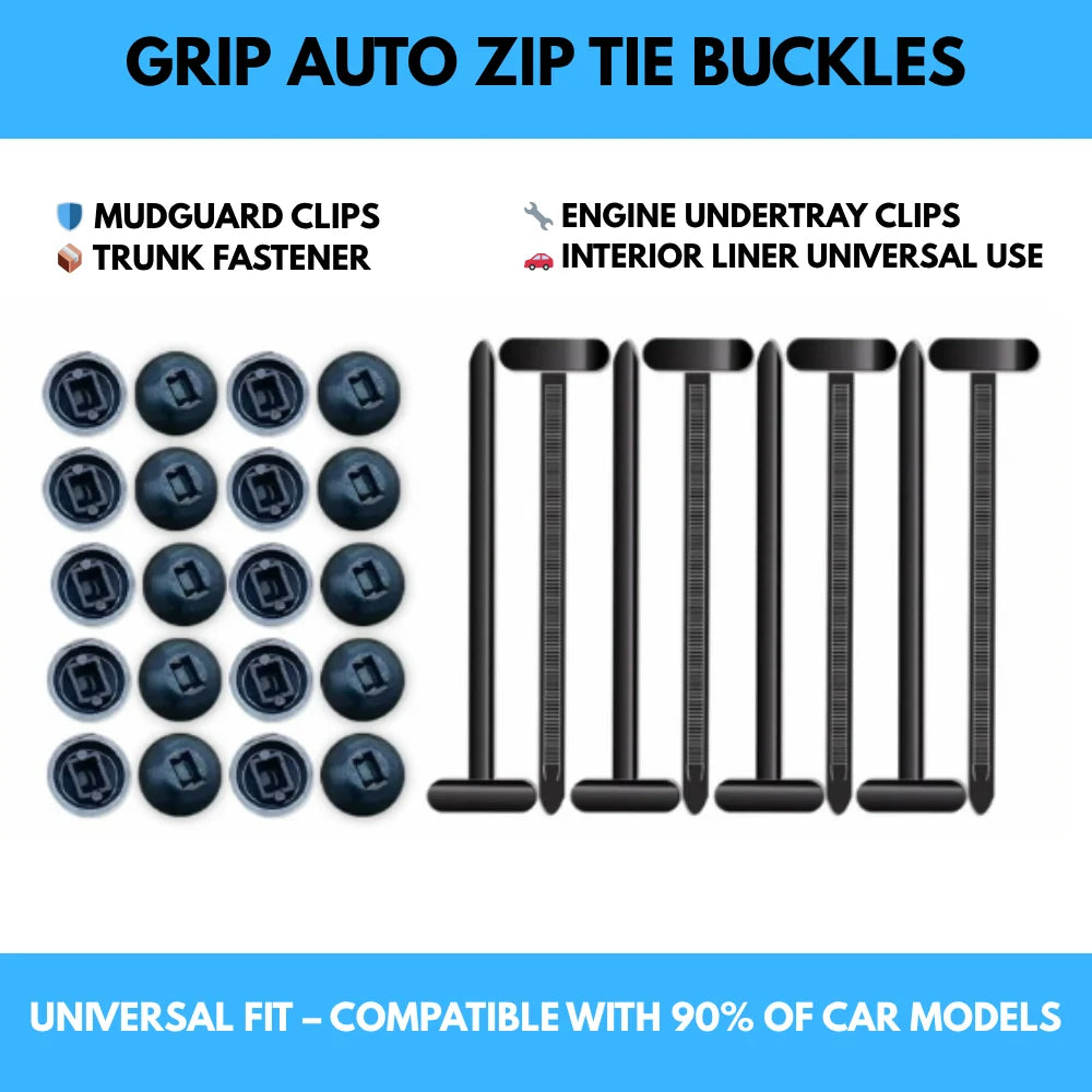 Zip Tie Buckles Reusable One-Touch Weather-Resistant Nylon