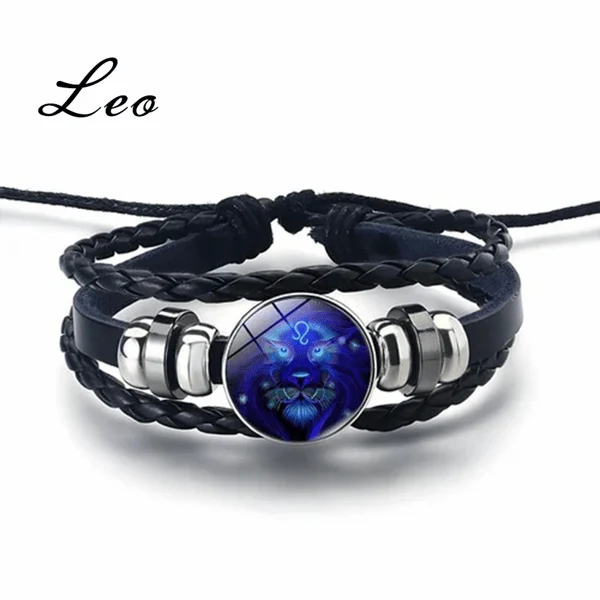 Zodiac Bracelet Adjustable Stretch Cord Personalized Sign Charm