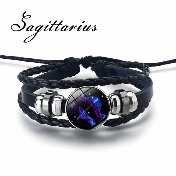 Zodiac Bracelet Adjustable Stretch Cord Personalized Sign Charm