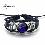 Zodiac Bracelet Adjustable Stretch Cord Personalized Sign Charm