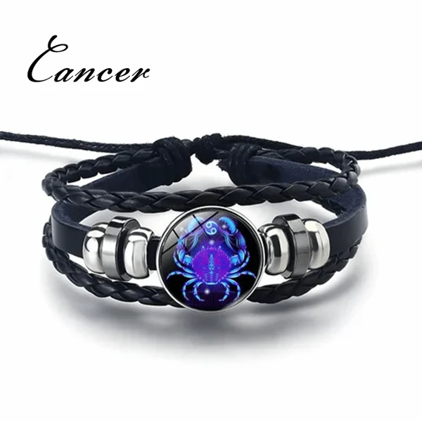 Zodiac Bracelet Adjustable Stretch Cord Personalized Sign Charm