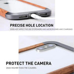 iPhone Bumper Case Natural Wood & Aluminum Lightweight Anti-Knock Protection
