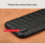 iPhone Case Genuine Crocodile Leather Impact-Resistant