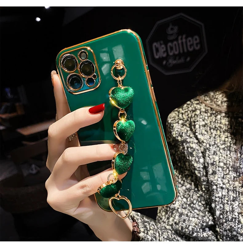 iPhone Case Heart Detail Shock-Protection Bumper