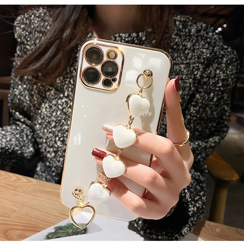 iPhone Case Heart Detail Shock-Protection Bumper