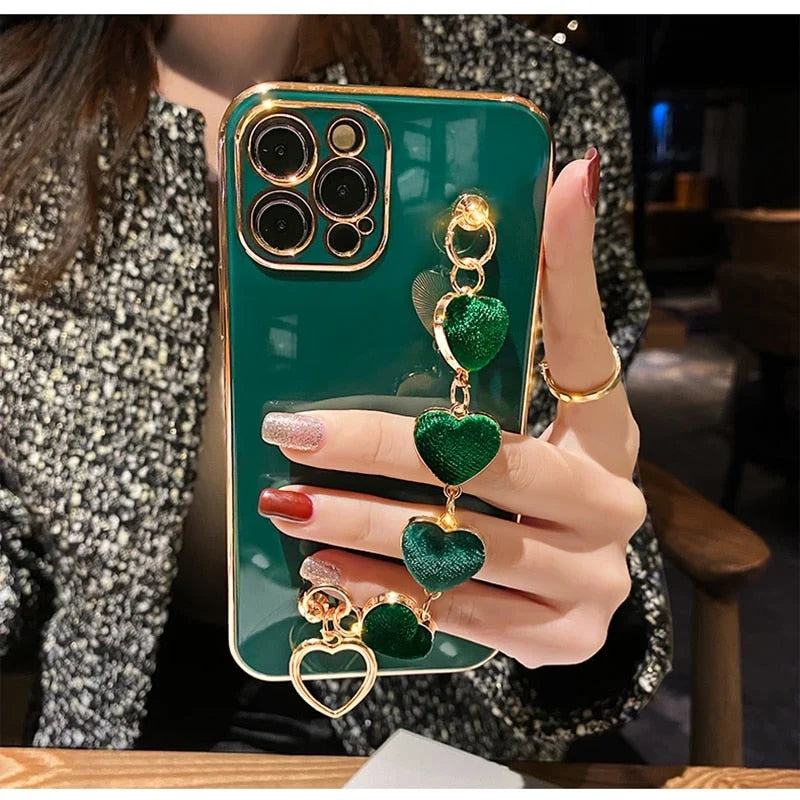 iPhone Case Heart Detail Shock-Protection Bumper