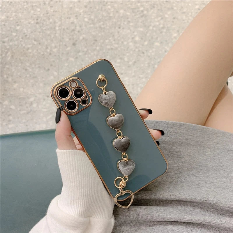 iPhone Case Heart Detail Shock-Protection Bumper