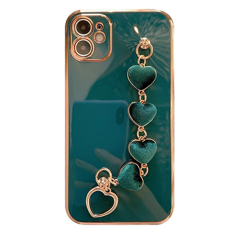 iPhone Case Heart Detail Shock-Protection Bumper