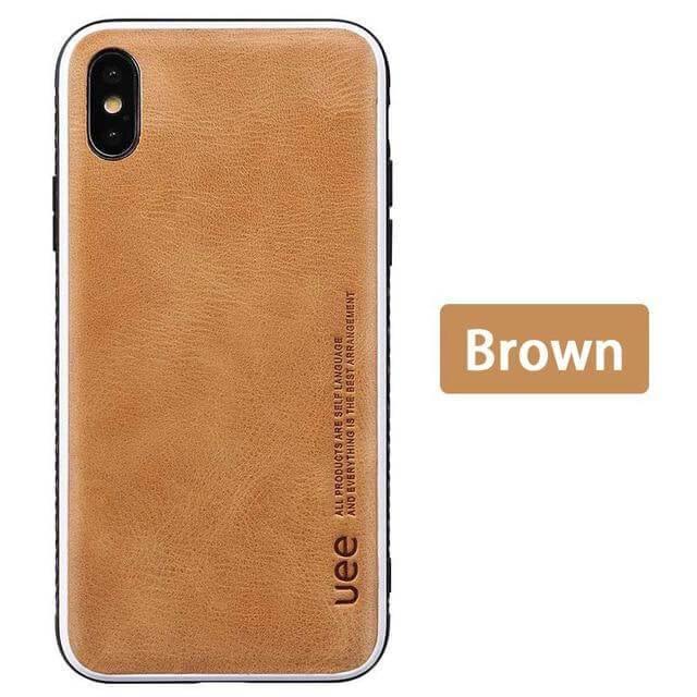 iPhone Case Leather Back Drop-Resistant Fitted Design