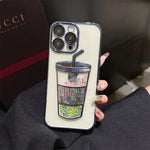 iPhone Case Liquid Glitter Full-Coverage Bumper Protection