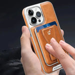 iPhone Wallet Case Leather Built-In Kickstand Card Holder