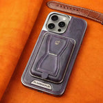 iPhone Wallet Case Leather Built-In Kickstand Card Holder