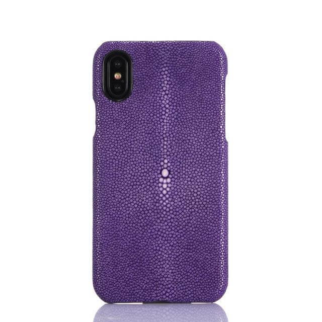 iPhone X Case Genuine Fish Skin Leather Dirt-Resistant