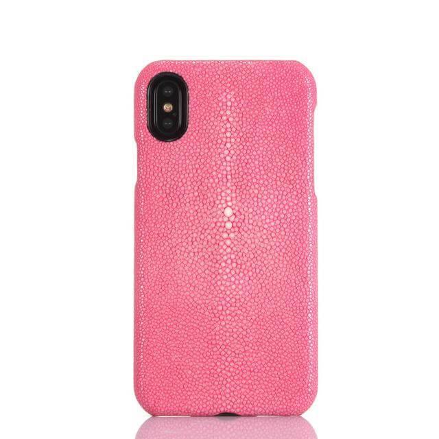 iPhone X Case Genuine Fish Skin Leather Dirt-Resistant