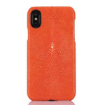iPhone X Case Genuine Fish Skin Leather Dirt-Resistant