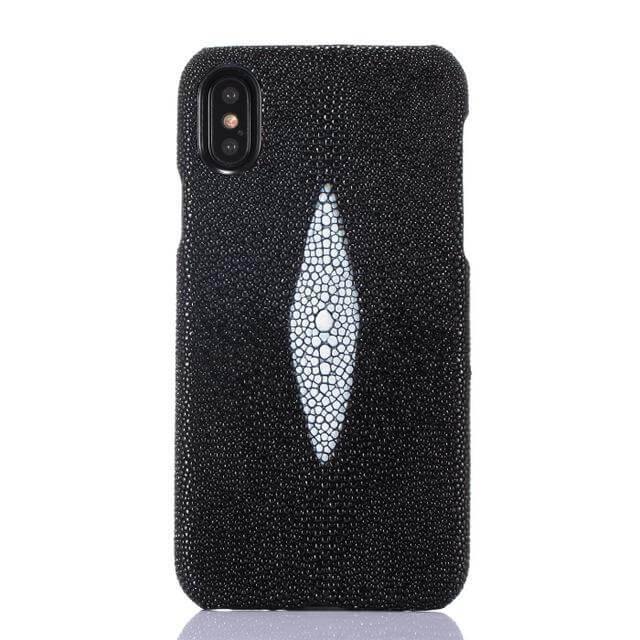 iPhone X Case Genuine Fish Skin Leather Dirt-Resistant