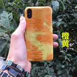 iPhone X Case Genuine Ostrich Leather Dirt-Resistant Impact-Resistant
