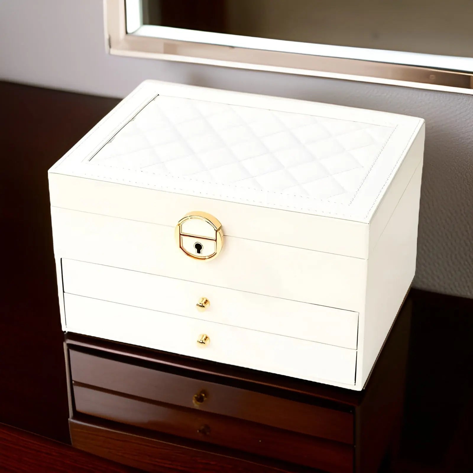 Elegante Schmuckaufbewahrung – Luxuriöse Schmuckbox mit mehreren Fächern