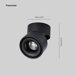 Schwenkbares LED-Deckenstrahler in stilvollem Schwarz und Weiß
