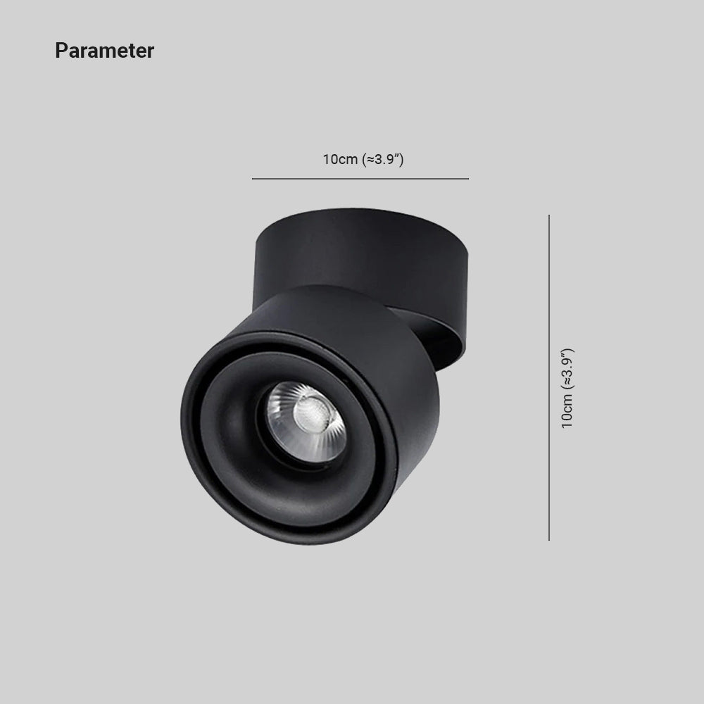 Schwenkbares LED-Deckenstrahler in stilvollem Schwarz und Weiß