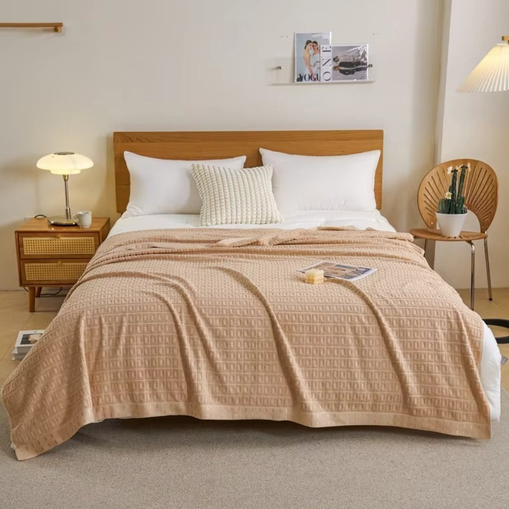 Light cotton summer blanket for restful nights
