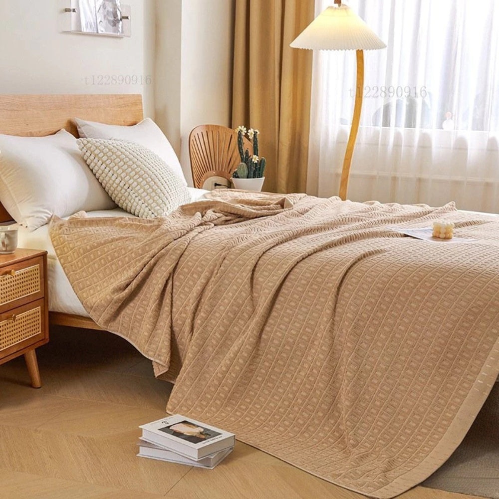 Light cotton summer blanket for restful nights