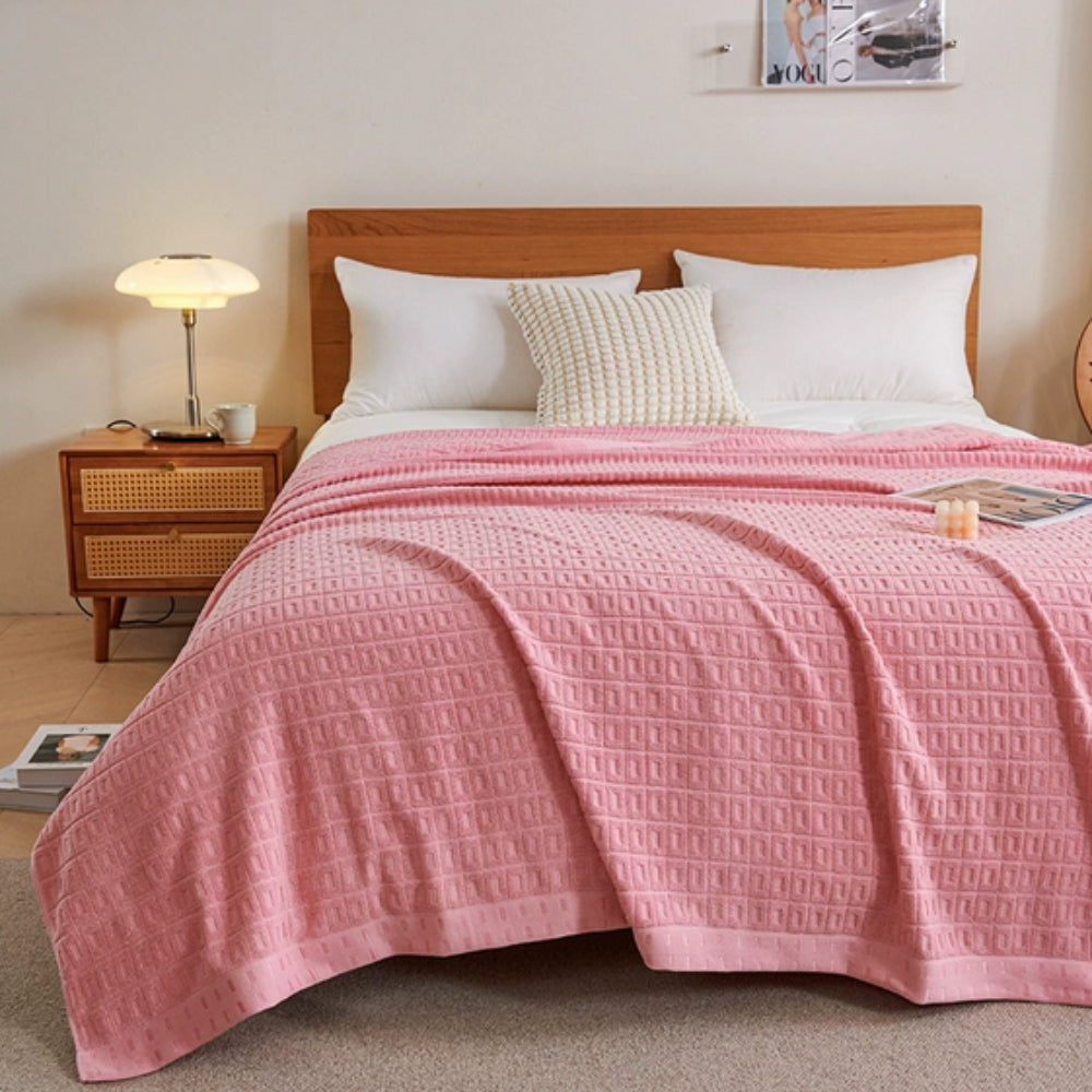 Light cotton summer blanket for restful nights