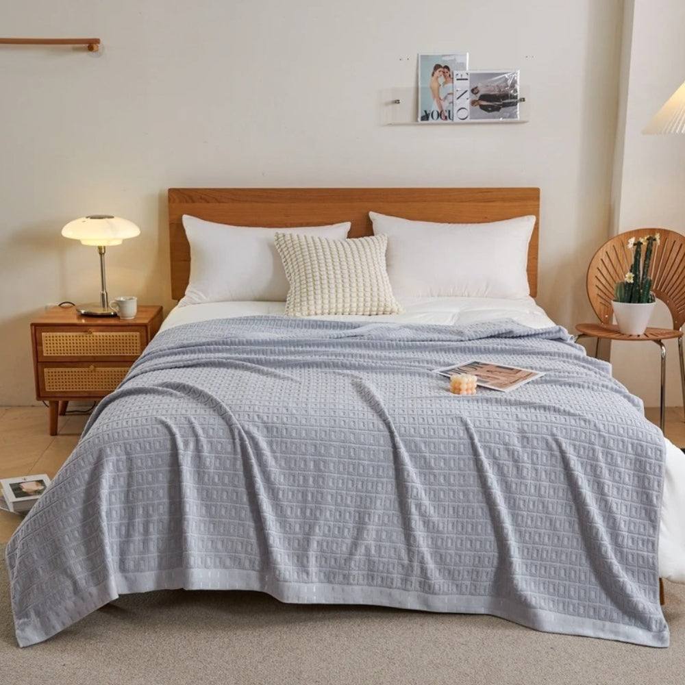 Light cotton summer blanket for restful nights
