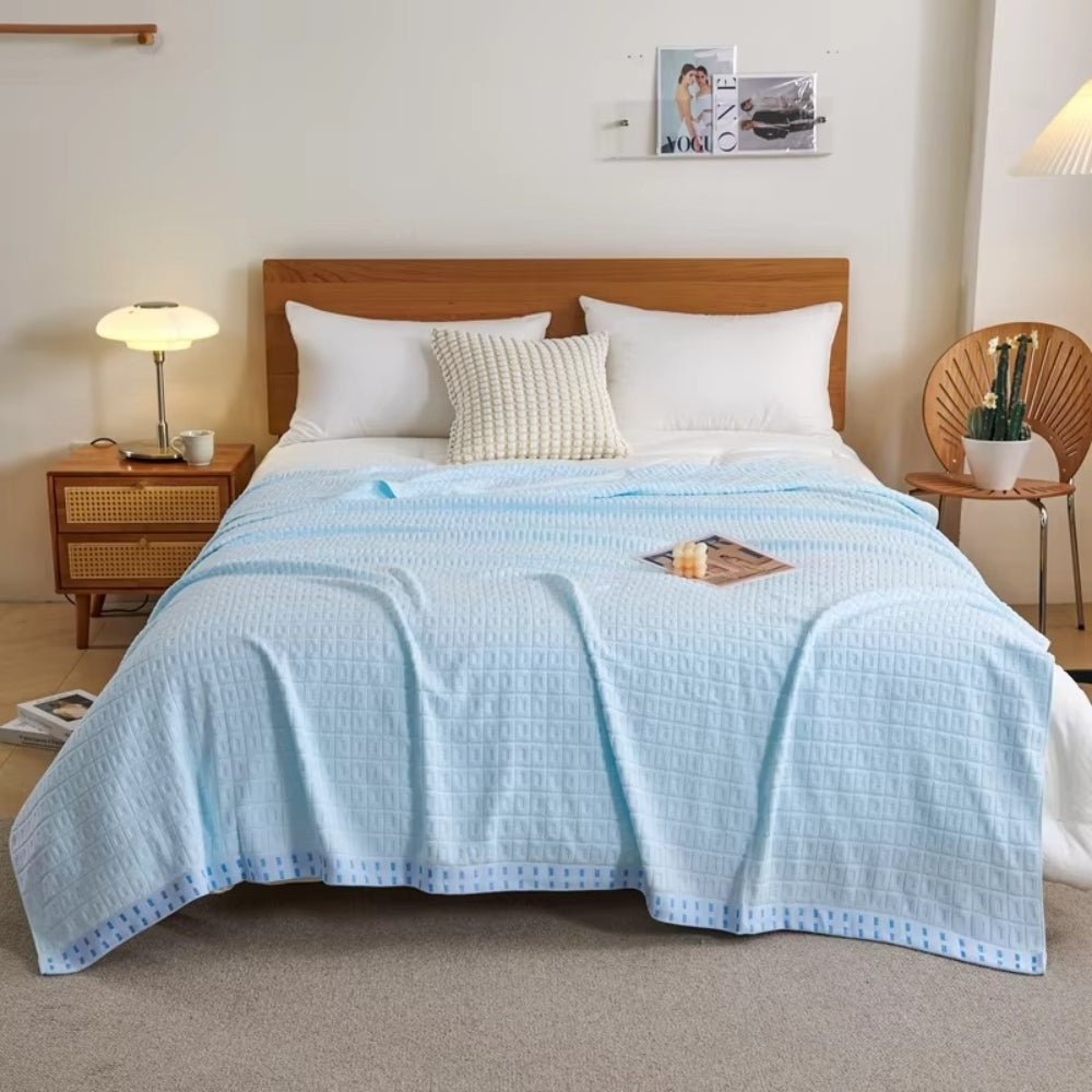 Light cotton summer blanket for restful nights
