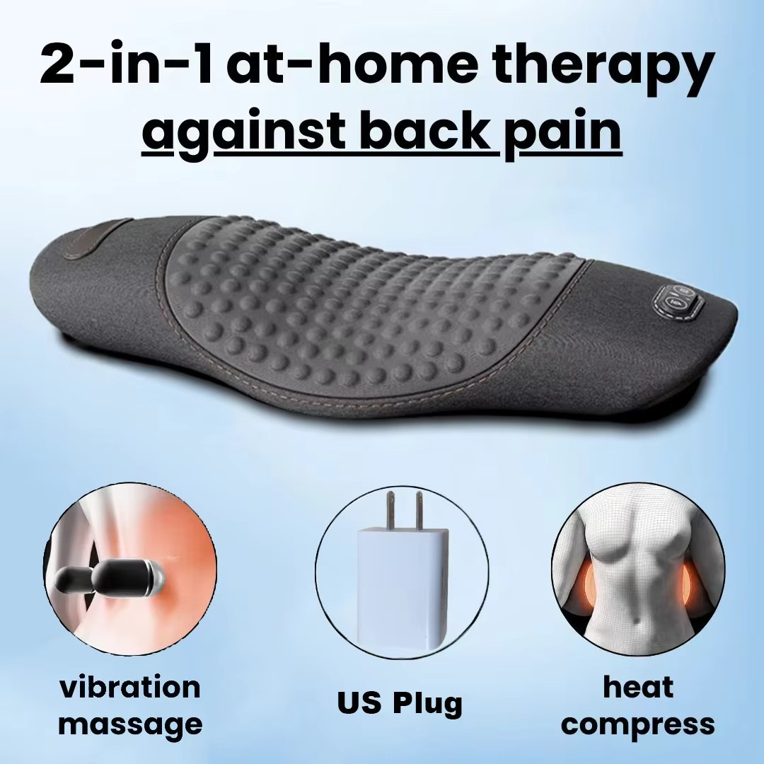 Ergonomisches Rückenstützkissen mit Wärme- und Massagefunktion