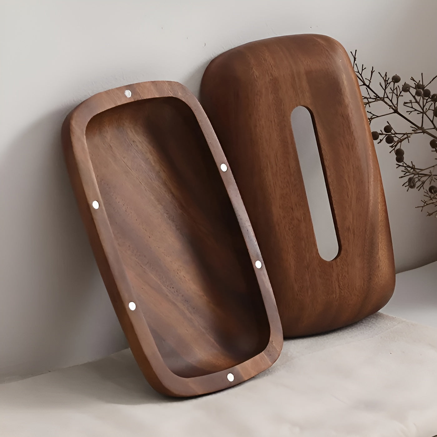 Elegant wooden napkin holder for stylish accents