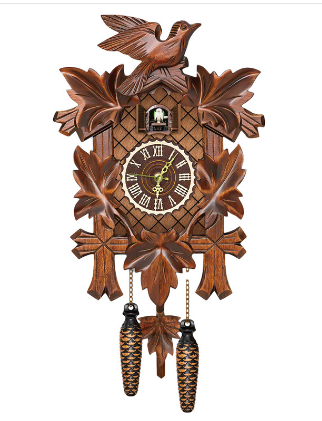 Nostalgische Kuckucksuhr – Wanduhr mit echtem Vogelgesang