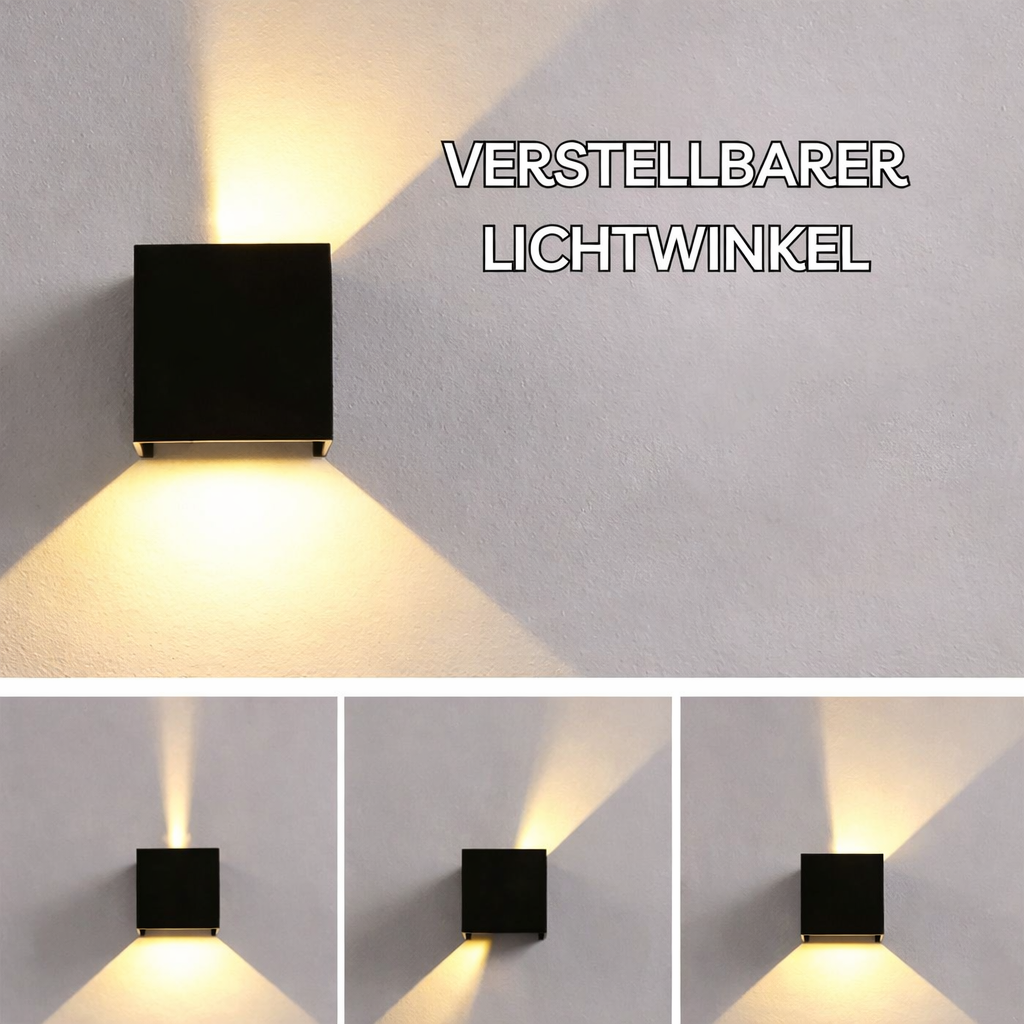 Moderne Wandleuchte | Kabelloses Licht mit Bewegungssensor | Flexibler Lichtwinkel