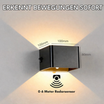 Moderne Wandleuchte | Kabelloses Licht mit Bewegungssensor | Flexibler Lichtwinkel