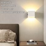 Moderne Wandleuchte | Kabelloses Licht mit Bewegungssensor | Flexibler Lichtwinkel