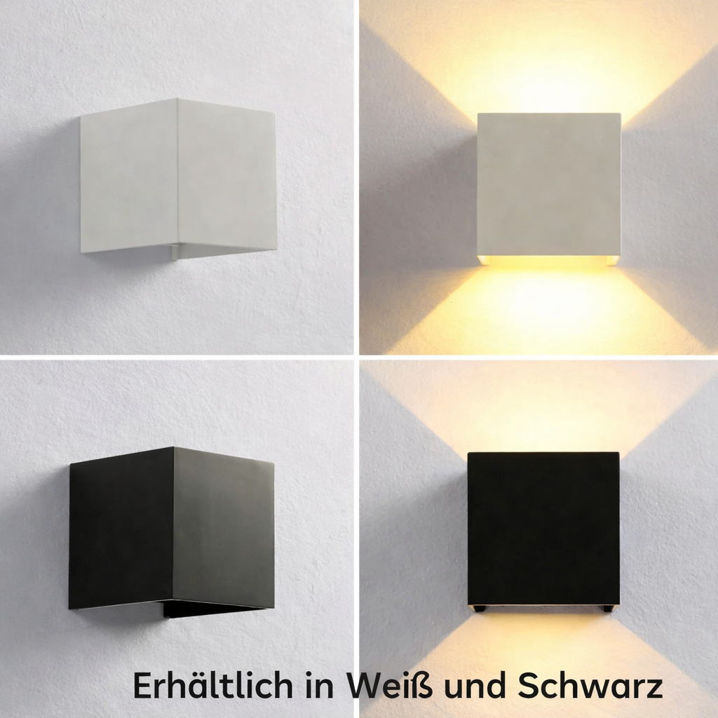 Moderne Wandleuchte | Kabelloses Licht mit Bewegungssensor | Flexibler Lichtwinkel