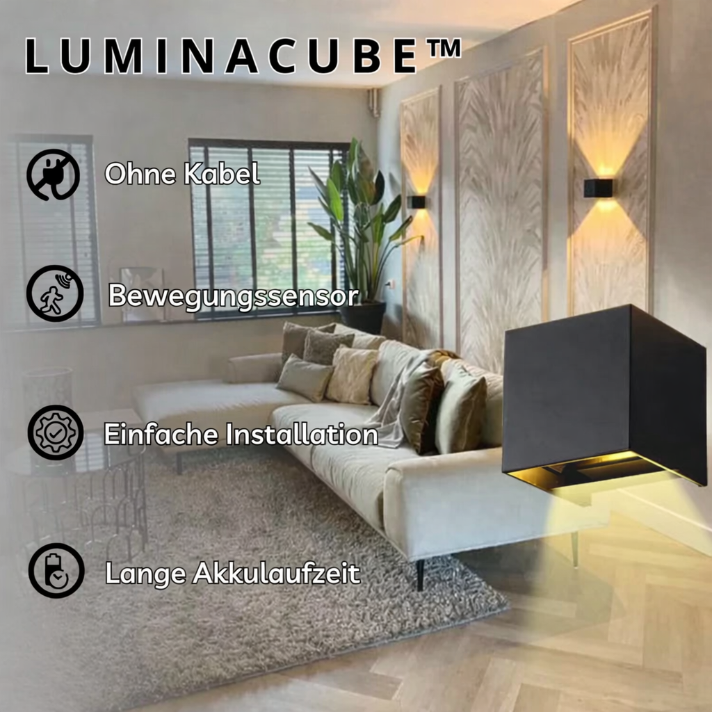 Moderne Wandleuchte | Kabelloses Licht mit Bewegungssensor | Flexibler Lichtwinkel