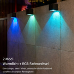 Solarbetriebene Wandleuchte | Wetterfeste LED Außenlampe | Luminara